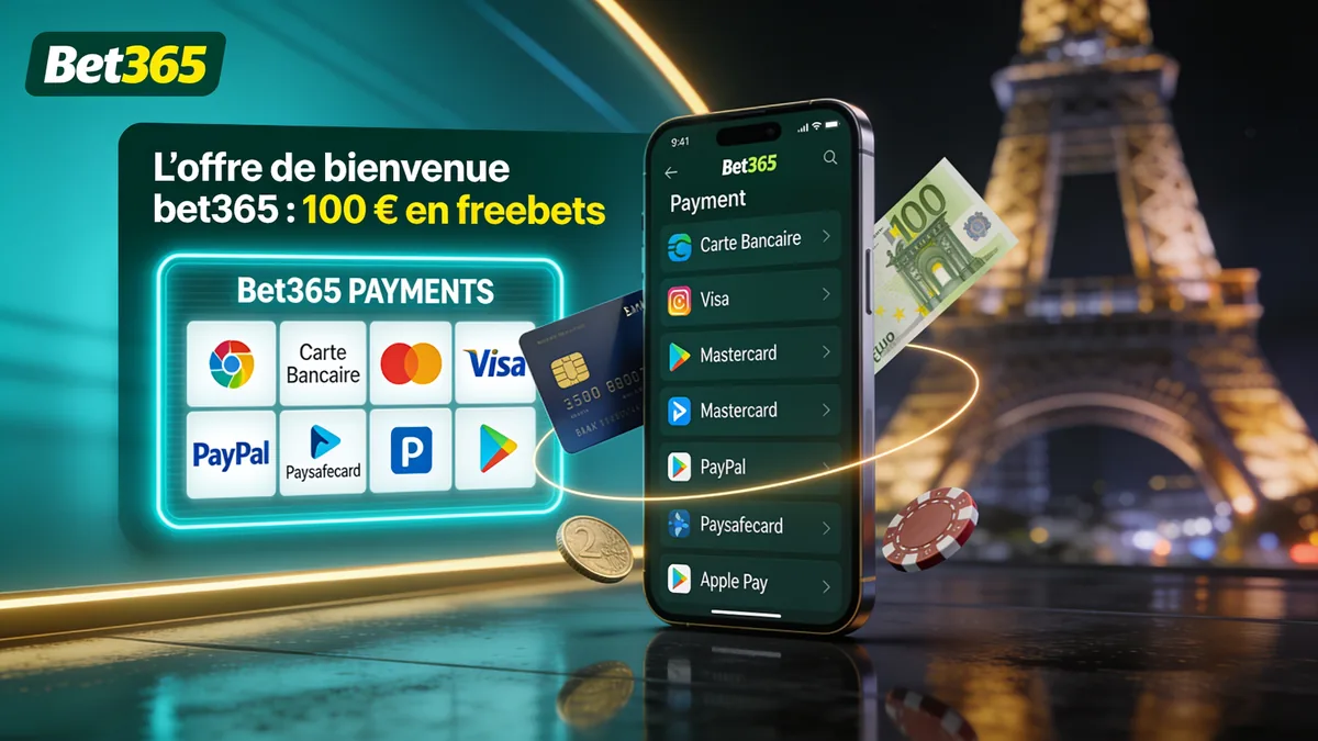 L'offre de bienvenue bet365 : 100 € en freebets pour les joueurs en France